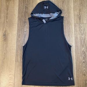 Under Armour heat gear sleeveless hoodie- Men’s Medium (black)